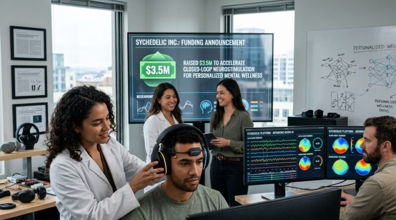 Closed-loop neurostimulation headphones developed by Sychedelic for AI-driven mental wellness applications