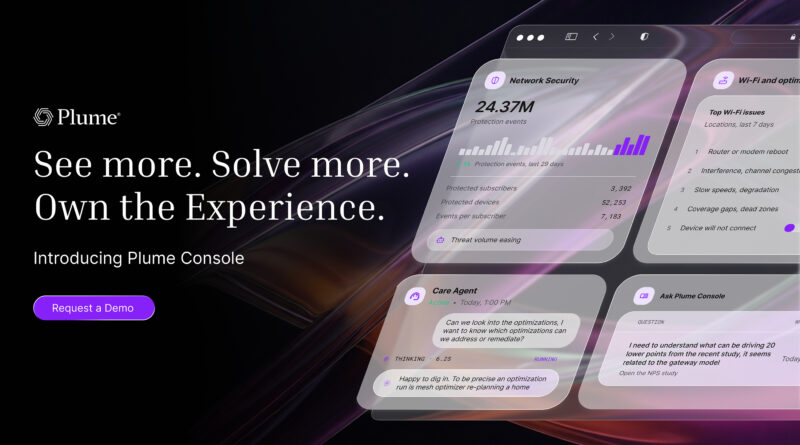 Plume Console AI Agents platform helping internet service providers automate network operations and subscriber support